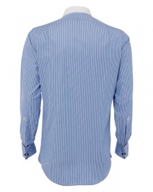 The Contrast City Shirt in Blue & White Stripe