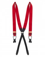 The Boxcloth Brace in Lipstick Red Wool