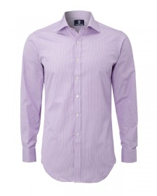 The Egyptian Cotton "Pharaoh Class" Shirt in Lilac with White Stripe