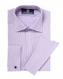 The Egyptian Cotton "Pharaoh Class" Shirt in Lilac with White Stripe