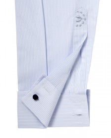 The Egyptian Cotton "Pharaoh Class" Shirt in Blue with White Stripe