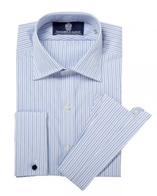The Egyptian Cotton "Pharaoh Class" Shirt in Blue & Blue 