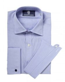 The "Rameses" End-On-End Egyptian Cotton Shirt in Aswan Blue