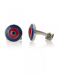 The Bomber Small Blue/Red/Blue-Silver Plated