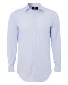 The Egyptian Cotton "Pharaoh Class" Shirt in Blue with White Stripe