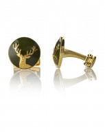 The Hunter Deer Green-Gold Plated