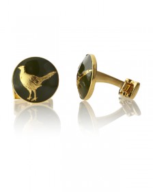 The Hunter Pheasant Green-Gold Plated