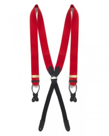 The Boxcloth Brace in Lipstick Red Wool