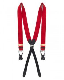 The Boxcloth Brace in Lipstick Red Wool