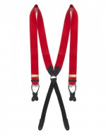 The Boxcloth Brace in Lipstick Red Wool