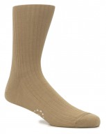 The "Victory" 100% Cotton Full-Calf Sock in Light Landlubber Khaki